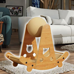 Pohon kucing Modern goresan tahan aus vertikal Sisal bola cakar penggiling kertas bergelombang fitur anti-sofa kucing pohon - Product Image 1
