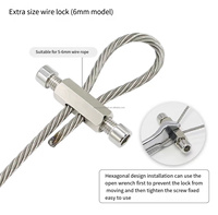 Accessoires pour câbles métalliques, pince à câble en acier réglable à boucle robuste avec double vis pour l'éclairage et la suspension de signalétique