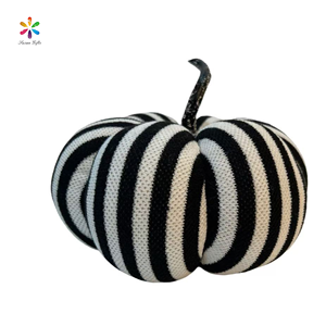 Decoración de Calabaza con Patrón de Rayas Blancas y Negras para el Día de Acción de Gracias, Otoño, Festival de la Cosecha, Halloween, de Susangifts Factory - Product Image 5