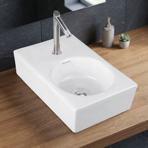 Bon marché Dessus de table standard Rectangulaire Salle de bain Céramique Lavabo Lavabo Lavabo Porcelaine Articles sanitaires Produits de salle de bain - Product Image 5