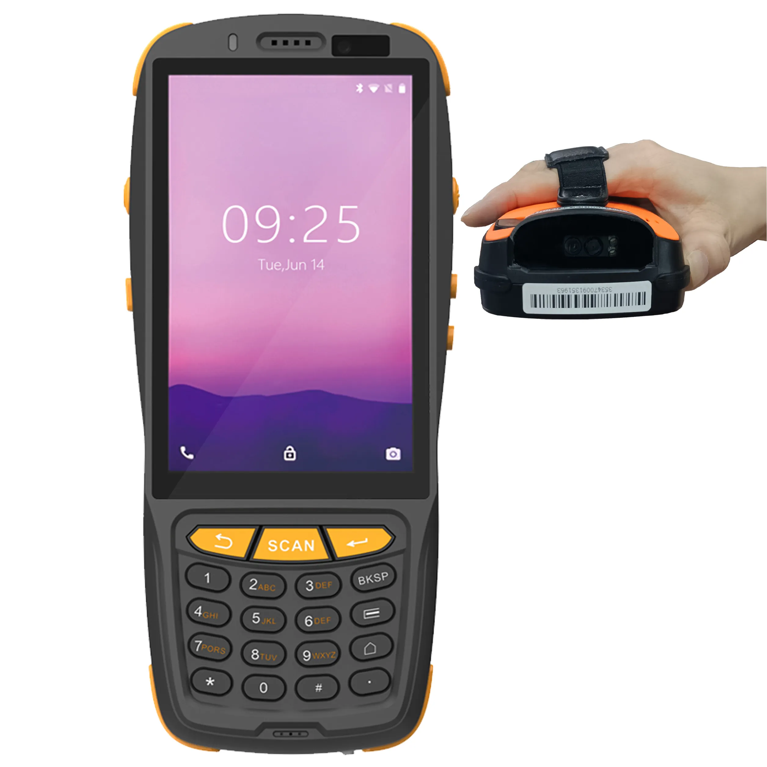 16GB ROM 2GB RAM Android 9.0 laser barcode scanner industrial PDA ZKC3503