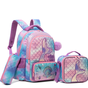 Jasminestar - <span class=keywords><strong>Mochila</strong></span> Escolar 3 en 1 <span class=keywords><strong>con</strong></span> Lentejuelas y Diseño de Mariposa, <span class=keywords><strong>con</strong></span> Lonchera y Estuche para Lápices para Niñas, Directo de Fábrica - Product Image 5