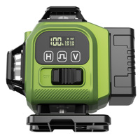 Niveau laser professionnel intérieur/extérieur 16 lignes 4D vert à croix, auto-nivelant à 360 degrés, qualité industrielle pour la construction
