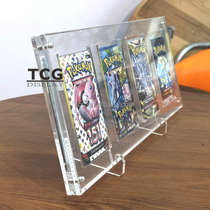 TCG campione gratuito acrilico Pokemon Booster Pack con magnetico Yugioh carte Booster Pack porta vetrina con supporto - Product Image 3