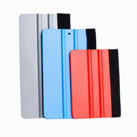 Grattoir carré multicolore, raclette longue en suède doux type laine, avec marquages d'échelle magnétiques personnalisables