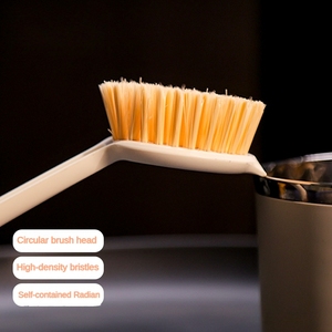 <span class=keywords><strong>Brosse</strong></span> à récurer les casseroles à poils durs haute densité : Nettoyant à long manche résistant à l'huile (élimination puissante des taches) - Product Image 3