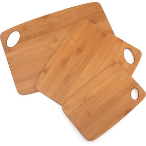 Planche à découper en bambou naturel personnalisée en gros à prix d'usine, ensemble de blocs de découpe en bois vierges à graver avec trou arrondi aux coins - Product Image 2