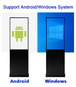 ใหม่หน้าจอแสดงผลตู้ตั้งพื้นขนาด 55 นิ้วจอแสดงผลโฆษณา LCD ป้ายดิจิตอล