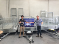 Remorque Mini-Excavatrice à Essieux Tandem 8x4 Robuste Galvanisée à Chaud, Capacité de Charge de 3000 kg