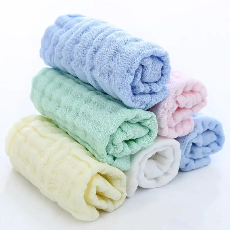 Umweltfreundliche Waschbar Neugeborenen Baby Bad Handtuch 100% Baumwolle 6 Schicht Musselin Tuch Für Baby