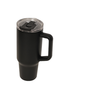 Gobelet isotherme portable en acier inoxydable à double paroi de 40 oz grande capacité pour voiture, avec paille, pour boissons froides et chaudes - Product Image 3