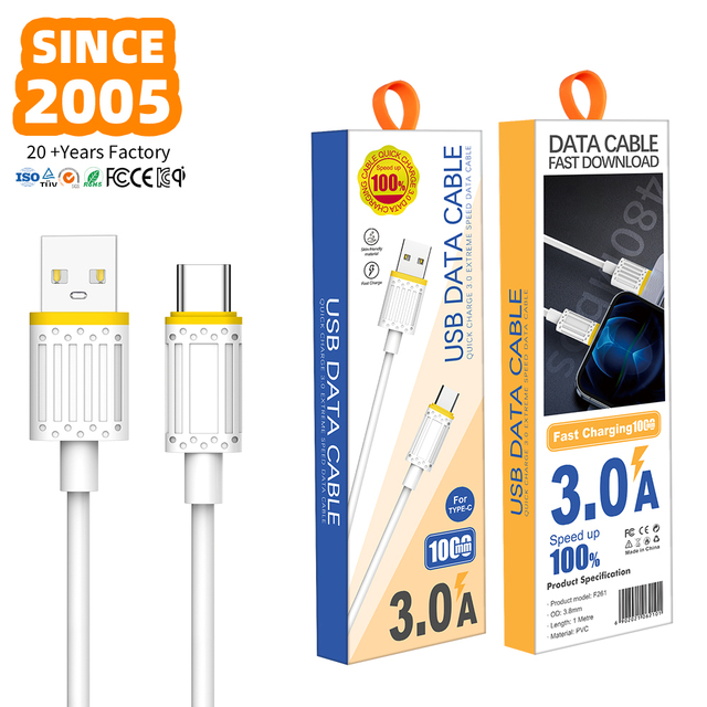 Wholesale SDL 2.4A High-Speed Type-C/Micro USB Charging Cables for iPhone Flexible Anti-Break TPE Silicone 1Meter 18W Pure