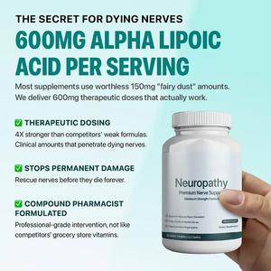 Cápsulas de Glicinato de Magnesio que Promueven la Absorción de Calcio y Mejoran la Densidad Ósea, Soporte Nervioso Premium para Adultos con Neuropatía - Product Image 3