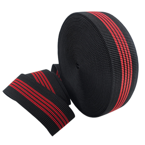 Độ bền kéo cao màu đen đỏ PP Webbing dây đeo 50mm Polyester sofa vành đai đàn hồi với cao su mạnh mẽ cho trong nhà và ngoài trời Ghế đệm - Product Image 1