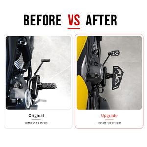 CNC 铝合金骷髅头摩托车脚踏板宽幅防滑脚踏板适用于 CFMOTO 450CL C - Product Image 4