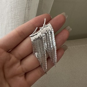 Pendientes de Plata de Ley S925 con Borlas Estilo Coreano, Joyería Minimalista Coreana de Moda, Estilo Retro INS, Venta al por Mayor - Product Image 2