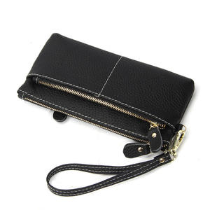 Andong <b>Leather</b> Clutch <b>Bag</b> for Women Long Zipper Wallet Genuine Cow <b>Leather</b> Purse Card Holder <b>Phone</b> <b>Bag</b> Simple Fashion 1066 - Product Image 3