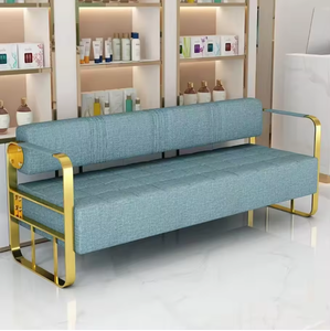 Barbershop Beauty Salon Waiting <b>Bench</b> Chair Lounge Area Clothing Store Office Reception Adjustable Durable Salon Furniture - Product Image 2