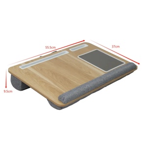 Tre máy tính bằng văn bản bàn di động Tabletop máy tính xách tay đứng bằng gỗ Lap khay giường sofa bàn với mềm gối đệm - Product Image 6