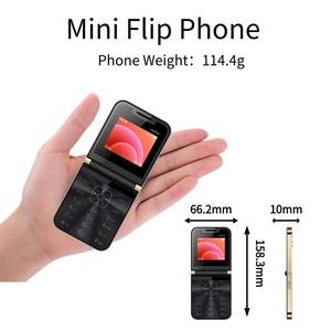 Téléphone <span class=keywords><strong>mobile</strong></span> à <span class=keywords><strong>clapet</strong></span> déverrouillé pour femme <span class=keywords><strong>senior</strong></span>, double SIM, format mince, numérotation rapide, lampe torche, voix magique, liste noire, téléphone à boutons - Product Image 5