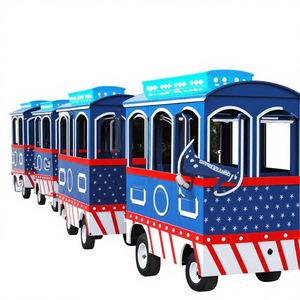 Tren turístico infantil con vías de vapor para centros comerciales, equipo de entretenimiento, proyecto de fábrica - Product Image 1