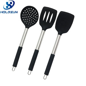 Ensemble d'ustensiles de cuisine multifonctionnels en silicone résistant à la chaleur 7 pièces pour femmes modernes avec poignée antidérapante en acier inoxydable - Product Image 2