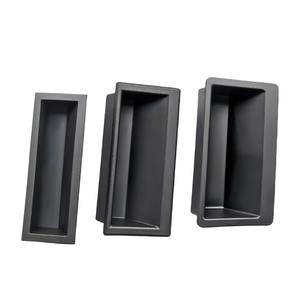 LS537-1 LS537-2 LS537-3 LS537-4 Tiradores negros de nailon PA con asa empotrada para gabinetes, tiradores ocultos para puertas de gabinetes, cajones, cocina, gimnasio - Product Image 4