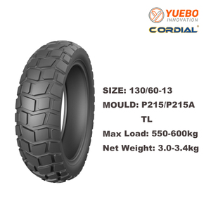 Pneu <span class=keywords><strong>sport</strong></span> large sans chambre à air en caoutchouc naturel haute performance YUEBO 130/60-13 pour scooter de grande taille 350-650cc, conduite urbaine, montagne et route - Product Image 2