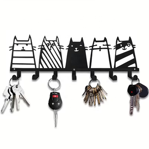 Gantungan Kunci Dinding Bentuk Kucing Lucu, Gantungan Dinding Kreatif, Gantungan Hewan Bentuk Kucing, Gantungan Kunci Kucing - Product Image 1