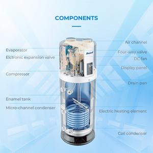 China R290 All-in-one Air Source Heat Pump Water <b>Heater</b> Solar Powered Household Hotel Use French Support Hp200m7c -f9/bc(gn-k) - Product Image 5