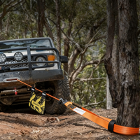 Sangle de remorquage tout-terrain 4x4 robuste de 3 po x 30 pi, 35 000 lb, avec boucles, logo personnalisé OEM