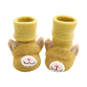 Chaussettes bébé en polaire 3D pour garçon et fille, motif lapin, pour Noël, sans risque de fragilité, en <span class=keywords><strong>laine</strong></span>, pour nouveau-né - Product Image 2