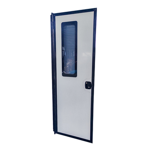 Porte d'entrée de <span class=keywords><strong>caravane</strong></span>/camping-car à charnière gauche/droite 620*1600MM à coins carrés avec pare-soleil, cadre noir et panneau de porte blanc - Product Image 5