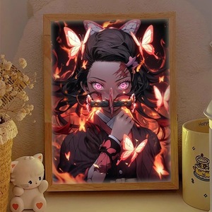 Demon Slayer Posters Pintura ligera Marco DE FOTOS Demons Slayers <span class=keywords><strong>Kimetsu</strong></span> <span class=keywords><strong>No</strong></span> <span class=keywords><strong>Yaiba</strong></span> Tanjiron Lámparas LED de acción - Product Image 5