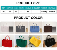 Bolsa de Fieltro de Tamaño Mediano, Moderna, con Logotipo Personalizado, Resistente al Desgaste y a las Roturas, Suministro del Fabricante