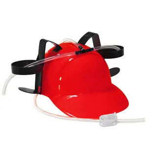 Casco de paja de plástico con logotipo personalizado para fiestas, casco para beber, accesorios de Cosplay para carnaval