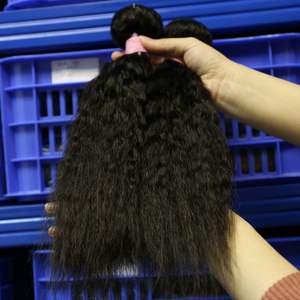 Extensions de cheveux humains vierges de qualité supérieure 12A, couleur naturelle, texture kinky straight, jusqu'à 30 pouces - Product Image 4