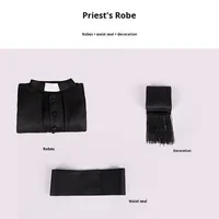 Costume de Prêtre Médiéval Catholique, Soutane Religieuse Romaine, Vêtements de Pape Pasteur Père, Robe de Messe Missionnaire, Tenue de Clergé