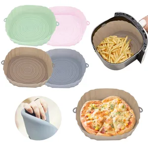 2024 nuevo diseño accesorios para hornear cepillo de aceite espátula Tong comida segura olla cuadrada Airfryer revestimiento de silicona