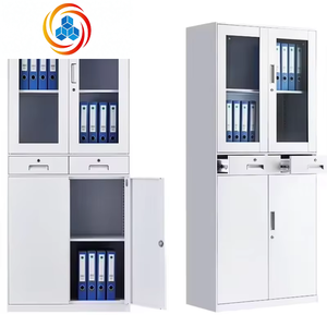 Modern Design Steel Office Lockers with Transparent Double Doors for Kitchen Outdoor Workshop Supermarket Use - Product Image 5