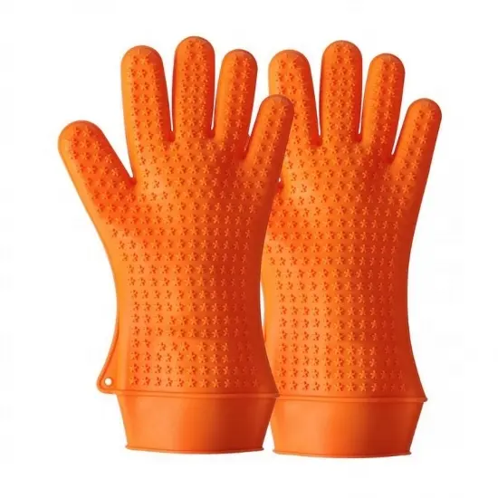 Luvas mágicas de silicone, resistente ao calor, antiderrapantes, luvas de polegar, reutilizáveis, luvas de silicone para churrasco