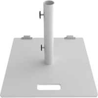 Base de parasol JH-Mech Custom 55LBS avec poignée de transport intégrée, double boutons de verrouillage, roulettes intégrées