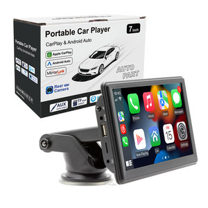 Carplay Màn hình 7 inch cảm ứng IPS hiển thị xe thông minh đài phát thanh FM Điện thoại kết nối không dây xe DVD Player với Bracket - Product Image 1