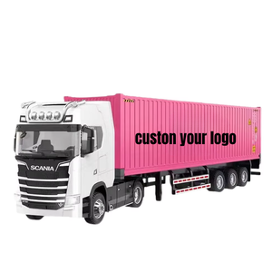 Modellino di Camion Container in Metallo Pressofuso Personalizzato, Giocattolo Simulazione Veicolo Pesante con Funzione Pull-Back per Ragazzi e Bambini <span class=keywords><strong>1</strong></span>:<span class=keywords><strong>50</strong></span> - Product Image 5