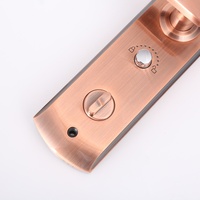 Cerradura Inteligente para Puerta con Pantalla Táctil, Huella Dactilar, Contraseña, Antirrobo, Sensor de Cubierta Deslizante, Seguridad para el Hogar, Modelo 815-4 para Puertas de Madera