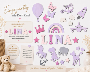 Lettere <span class=keywords><strong>in</strong></span> <span class=keywords><strong>Legno</strong></span> Personalizzate Ecologiche con Stampa UV, Decorazione da Parete per Cameretta, Regalo Personalizzato per Nascita, Battesimo, Compleanno - Product Image 6
