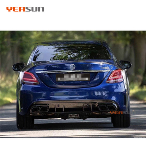 Diffusore posteriore W205 di alta qualità aggiornamento stile C63 per <span class=keywords><strong>Mercedes</strong></span> Benz classe <span class=keywords><strong>C</strong></span> sport sedan 2014 2016 2018 2019 - Product Image 6