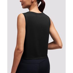 Camiseta Deportiva Corta sin Mangas para Mujer FOXA, Cuello Redondo, Ligera, para Yoga, Running, Pilates, Ropa Deportiva, Spandex, Poliéster, Ajuste Atlético - Product Image 2