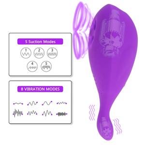 Tong Clitoris Zuigende Vibrator Walvis Vorm 2 Gaten Vibrerende Clit Sucker Clitoris Stimulator Seksspeeltjes Voor Vrouwen Volwassen - Product Image 5