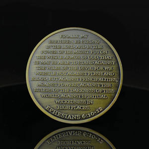 Moneda Conmemorativa de 40 mm con Diseño de Armadura de Dios en Relieve, Patrón de Soldado, Oración de Efeso - Product Image 3